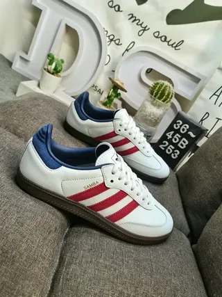 Adidas Samba White Red Navy Lifestyle Sneakers 9