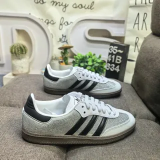 Adidas Silver Black Textured Mesh Upper Three-Stripe Side Panel Lifestyle Sneakers