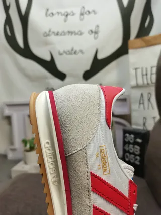 Adidas SL 72 White Red Beige Lifestyle Sneakers 3