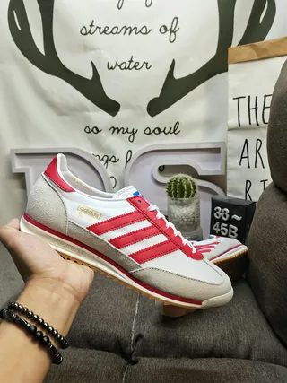 Adidas SL 72 White Red Beige Lifestyle Sneakers 5
