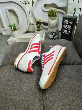 Adidas SL 72 White Red Beige Lifestyle Sneakers 6