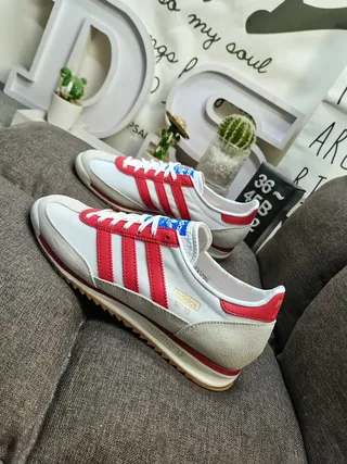 Adidas SL 72 White Red Beige Lifestyle Sneakers 7