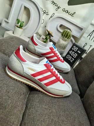 Adidas SL 72 White Red Beige Lifestyle Sneakers 9