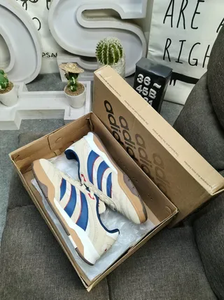 Adidas Spezial Beige Blue Red Lifestyle Sneakers 3