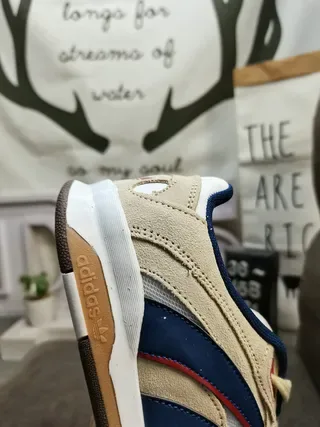 Adidas Spezial Beige Blue Red Lifestyle Sneakers 4
