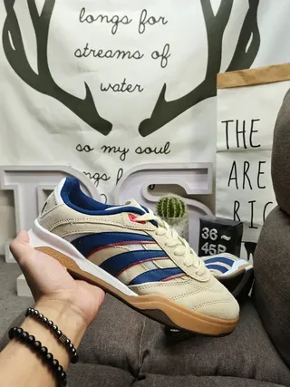 Adidas Spezial Beige Blue Red Lifestyle Sneakers 6