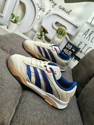 Adidas Spezial Beige Blue Red Lifestyle Sneakers 7