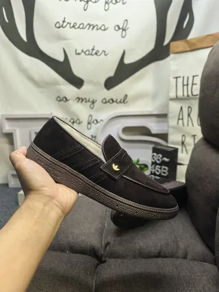 Adidas Spezial Brown Beige Suede Upper Padded Strap Loafer 5
