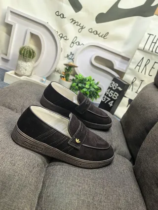 Adidas Spezial Brown Beige Suede Upper Padded Strap Loafer 9