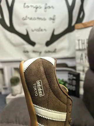 Adidas Spezial Brown Suede and White Stripe Lifestyle Sneakers 3