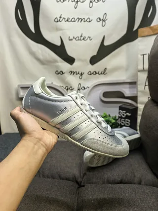 Adidas Spezial Light Gray and Cream Lifestyle Sneakers 5