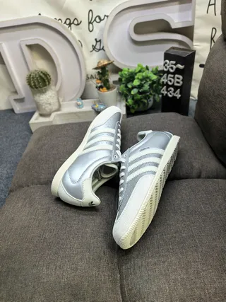 Adidas Spezial Light Gray and Cream Lifestyle Sneakers 6