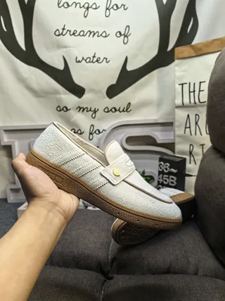 Adidas Spezial Off-White Textured Loafers 5