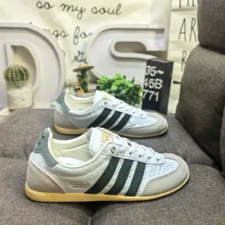 Adidas Spezial White and Dark Green Suede Lifestyle Sneakers