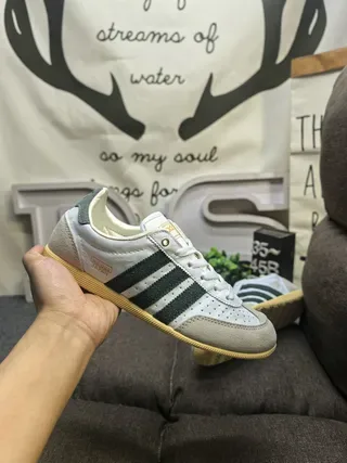 Adidas Spezial Chaussures lifestyle en daim blanc et vert foncé 5