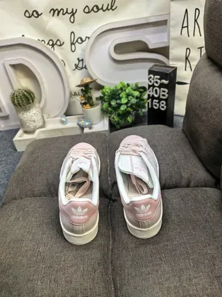 Adidas Stan Smith Beige and Pink Lifestyle Sneakers 8