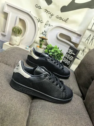 Adidas Stan Smith Black and Off-White Lifestyle Sneakers 9
