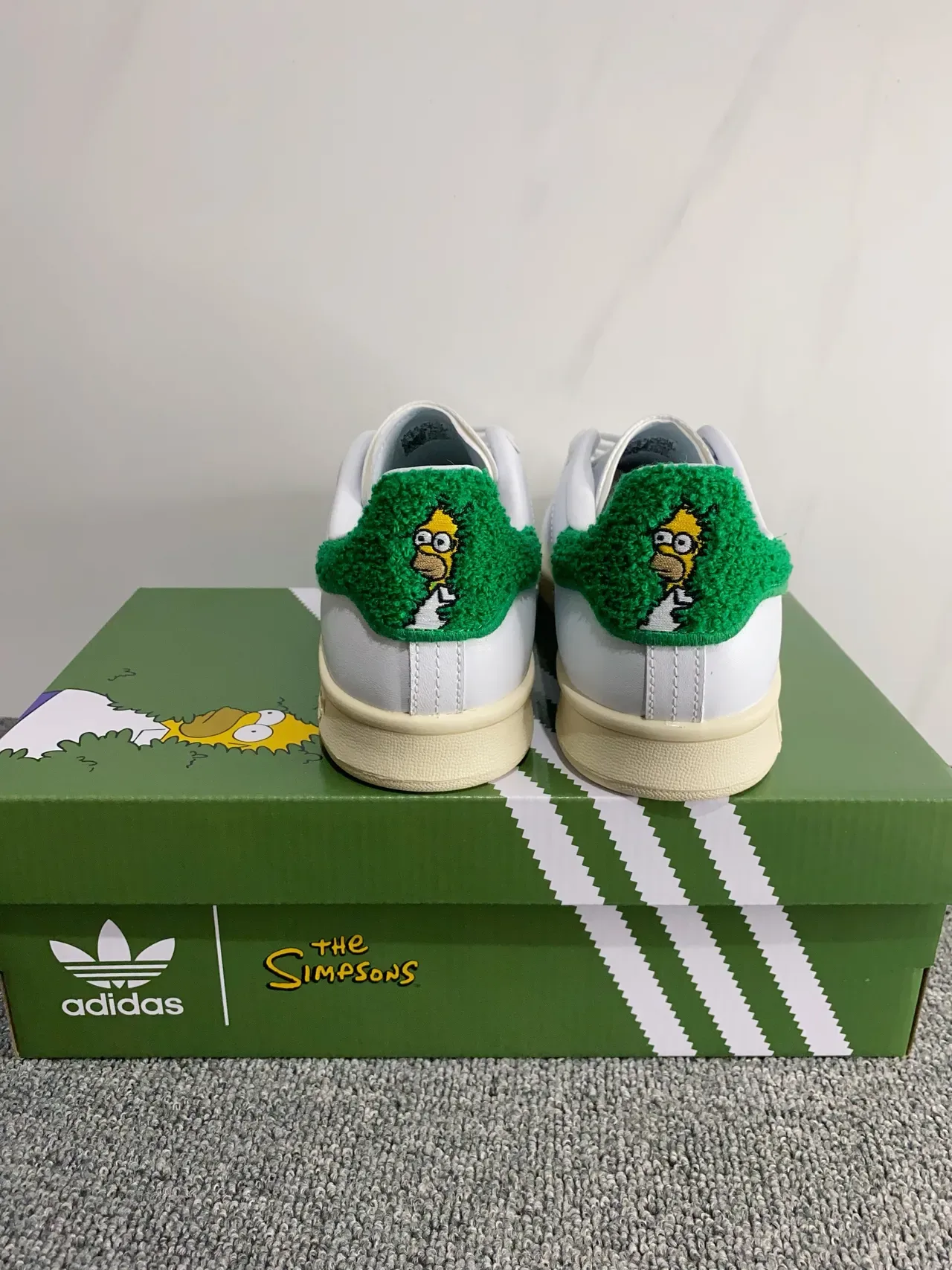 Adidas Stan Smith Homer Simpson सहयोग सफेद हरा लाइफस्टाइल स्नीकर्स 3
