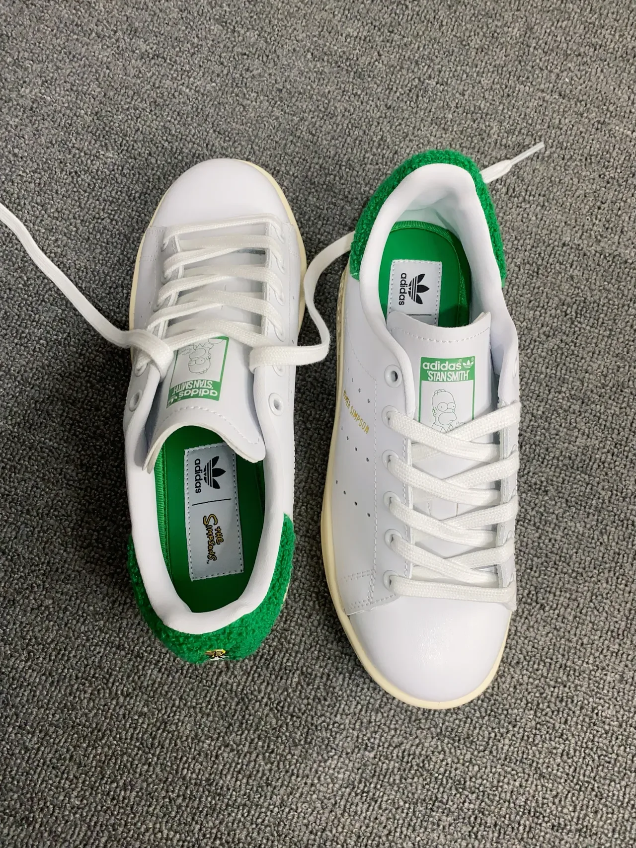 Adidas Stan Smith Homer Simpson सहयोग सफेद हरा लाइफस्टाइल स्नीकर्स 7