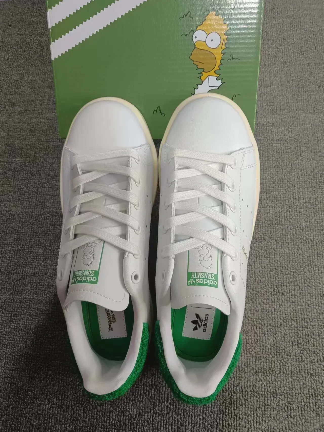 Adidas Stan Smith Homer Simpson सहयोग सफेद हरा लाइफस्टाइल स्नीकर्स 8