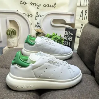 Adidas Stan Smith White Green Low-Top Perforated Leather Upper Lifestyle Sneakers