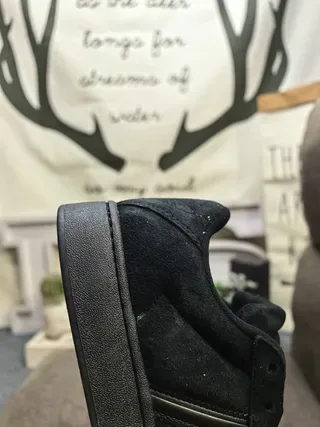Adidas Superstar All-Black Suede Lifestyle Sneakers 3