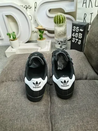 Adidas Superstar Black and White Lifestyle Sneakers 8
