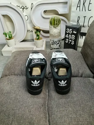 Adidas Superstar Black and White Lifestyle Sneakers 8