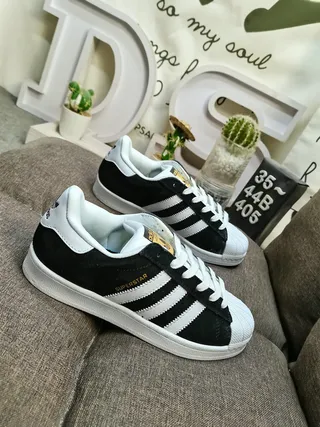 Adidas Superstar Black and White Lifestyle Sneakers 9