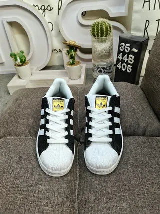 Adidas Superstar Black and White Lifestyle Sneakers 10