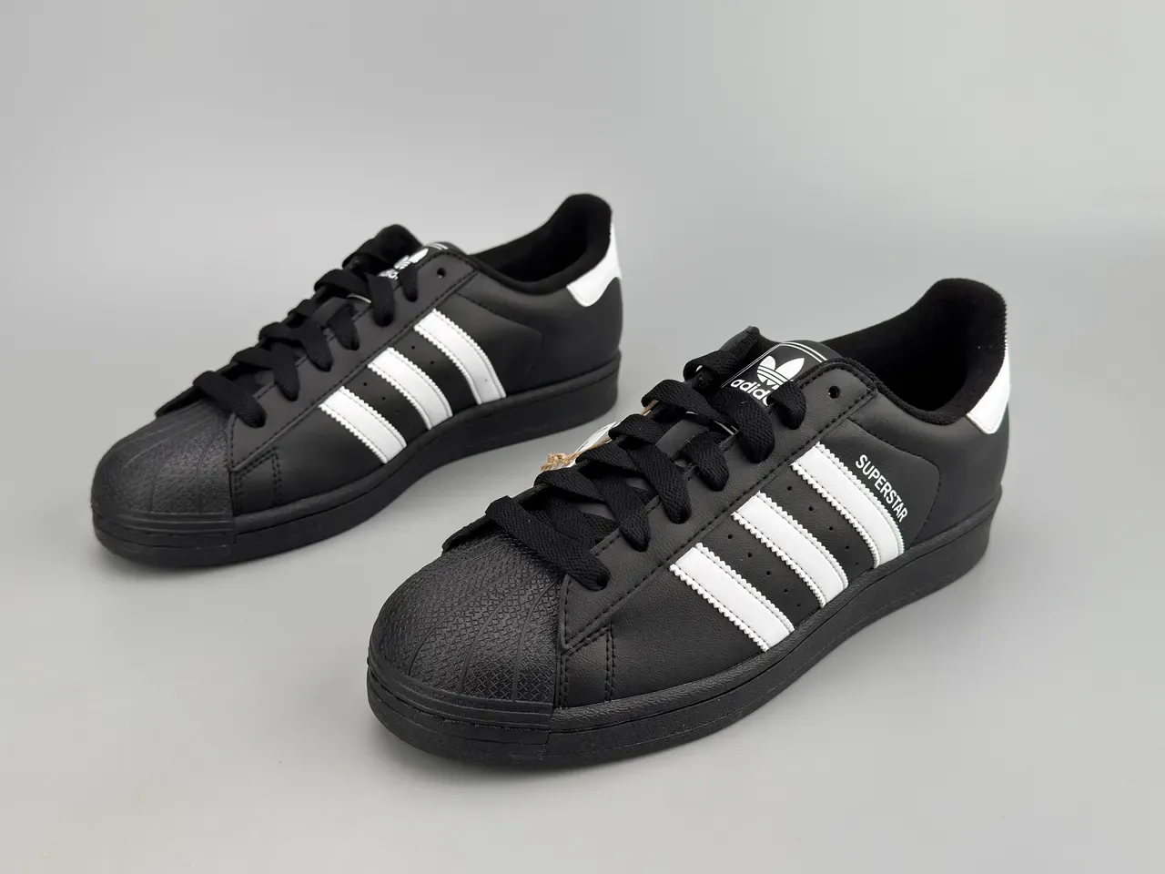 Adidas Superstar Black and White Lifestyle Sneakers 9