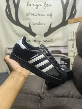 Adidas Superstar Black and White Lifestyle Sneakers 5