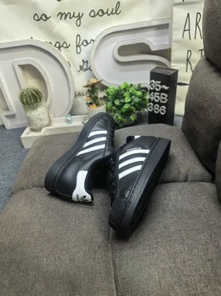 Adidas Superstar Black and White Lifestyle Sneakers 6