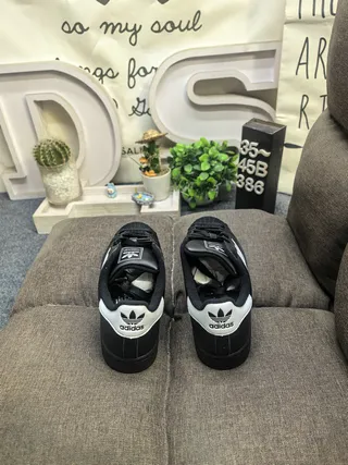 Adidas Superstar Black and White Lifestyle Sneakers 8