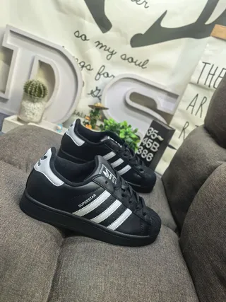 Adidas Superstar Black and White Lifestyle Sneakers 9