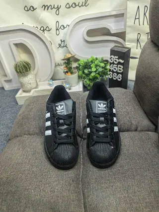 Adidas Superstar Black and White Lifestyle Sneakers 10