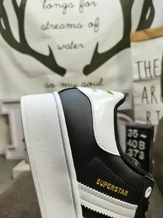 Adidas Superstar Black and White Lifestyle Sneakers 3