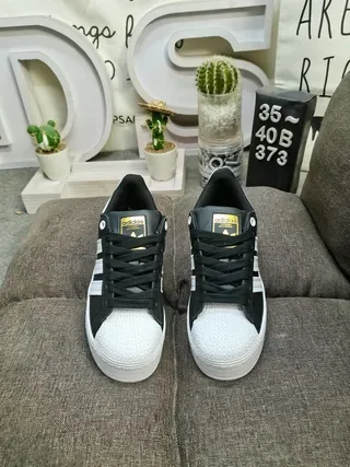 Adidas Superstar Black and White Lifestyle Sneakers 10