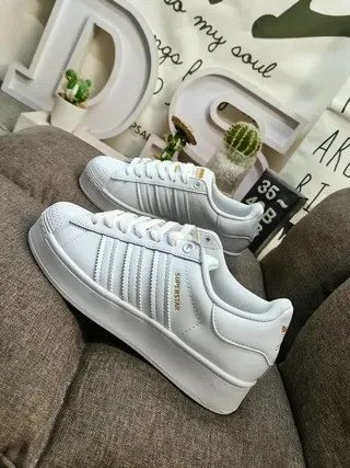 Adidas Superstar Black and White Lifestyle Sneakers 17