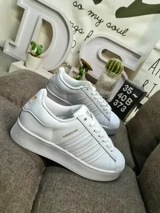 Adidas Superstar Black and White Lifestyle Sneakers 19
