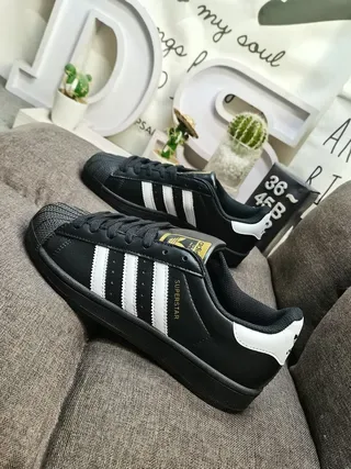 Adidas Superstar Black and White Lifestyle Sneakers 7