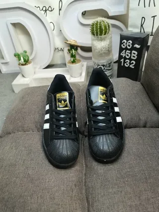 Adidas Superstar Black and White Lifestyle Sneakers 10