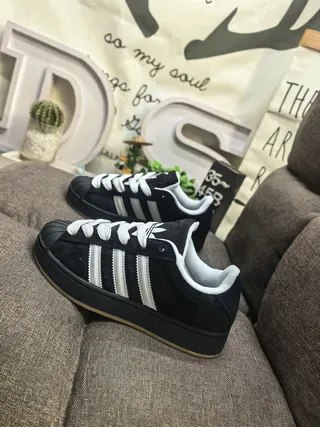 Adidas Superstar Black Suede Lifestyle Sneakers 7