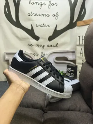 Adidas Superstar Black White Silver Lifestyle Sneakers 5
