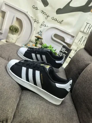 Adidas Superstar Black White Silver Lifestyle Sneakers 7