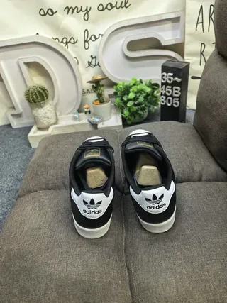 Adidas Superstar Black White Silver Lifestyle Sneakers 8