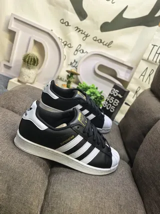 Adidas Superstar Black White Silver Lifestyle Sneakers 9