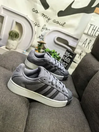 Adidas Superstar Gray Suede Lifestyle Sneakers 9