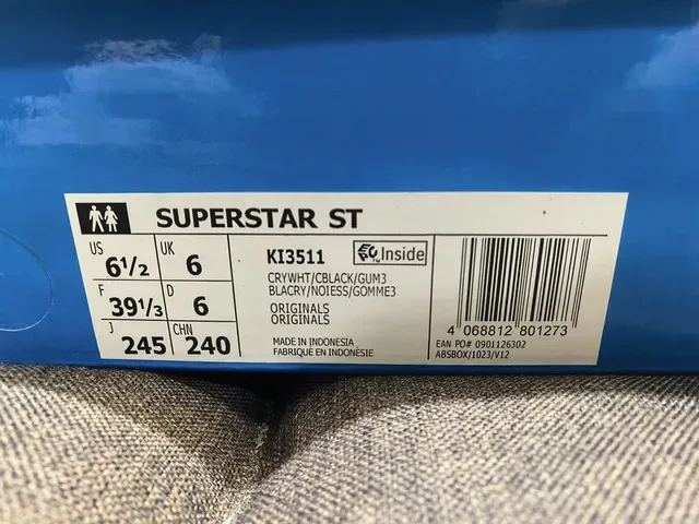 Adidas Superstar Light Gray and Black Lifestyle Sneakers 2