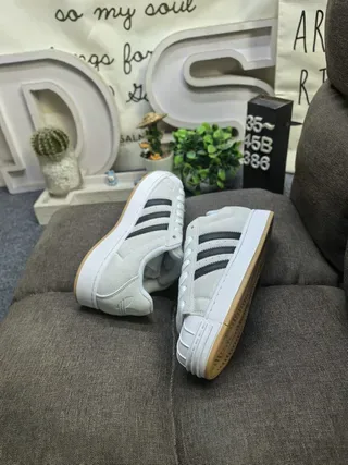 Adidas Superstar Light Gray and Black Lifestyle Sneakers 6